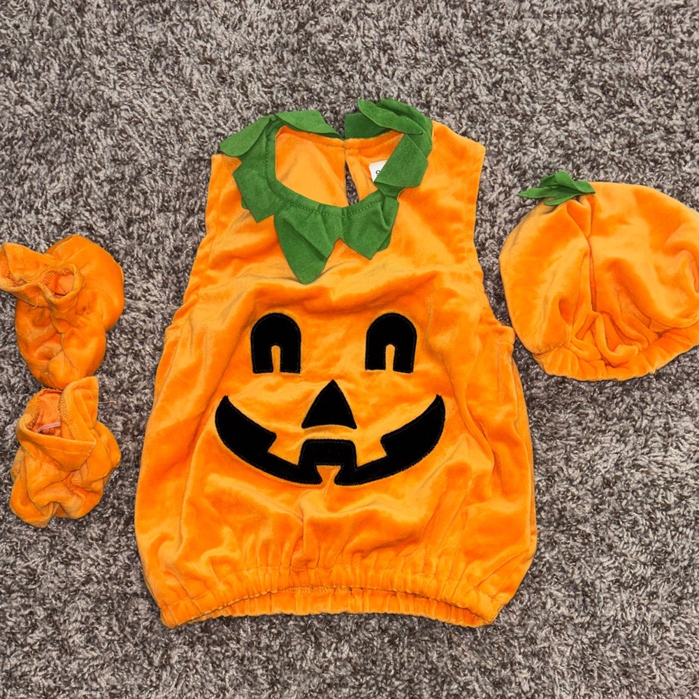 Pumpkin Costume for Kids - Orange and Green